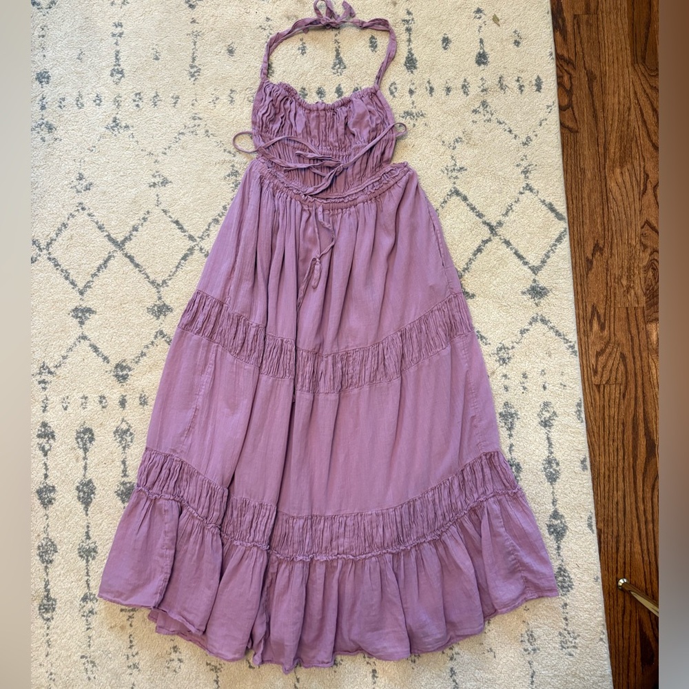 Free People Taking Sides Maxi Dress Lilac - Picture 5 of 10